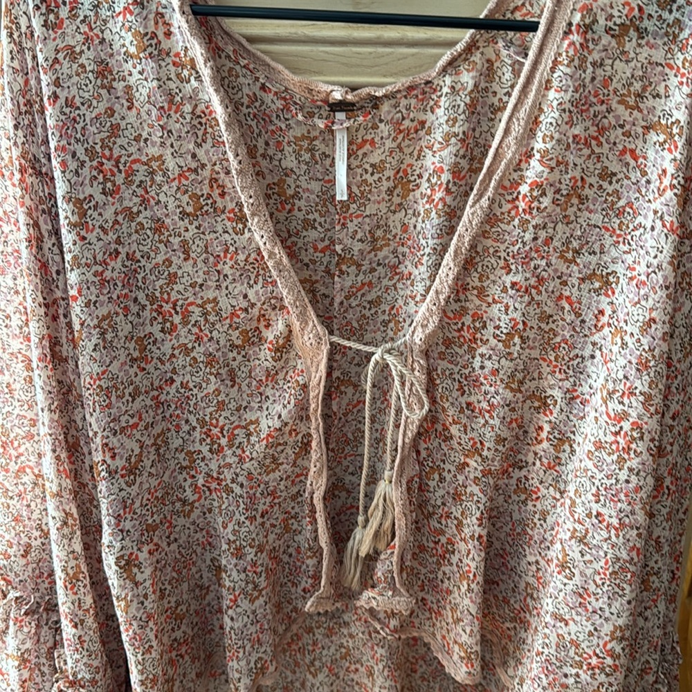 Free People Boho Cardigan Tie Top - Picture 7 of 13
